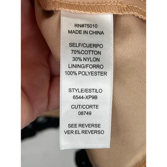 City Studio Juniors lace fit and flare dress, black/peach, size 9, NWT - Picture 3 of 10